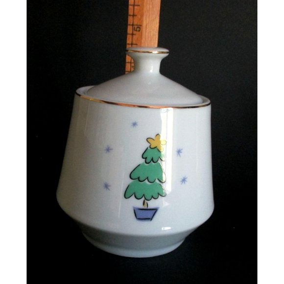 Vintage Merry Brite Merry Christmas Sugar Bowl Creamer Set Replacement Serveware - Picture 3 of 5